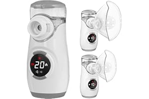 Mayluck Portable Nebulizer with Intuitive LED Interface and Auto-Cleaning, Handheld Portable Mesh Nebulizer for Kids, Ultra-Quiet Inhaler Compact Nebulizer Machine