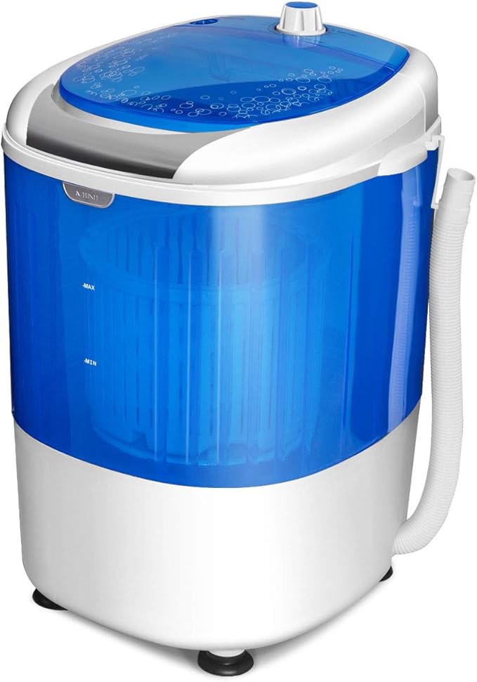 costway portable mini compact twin tub 17.6 lb washing machine washer spin dryer