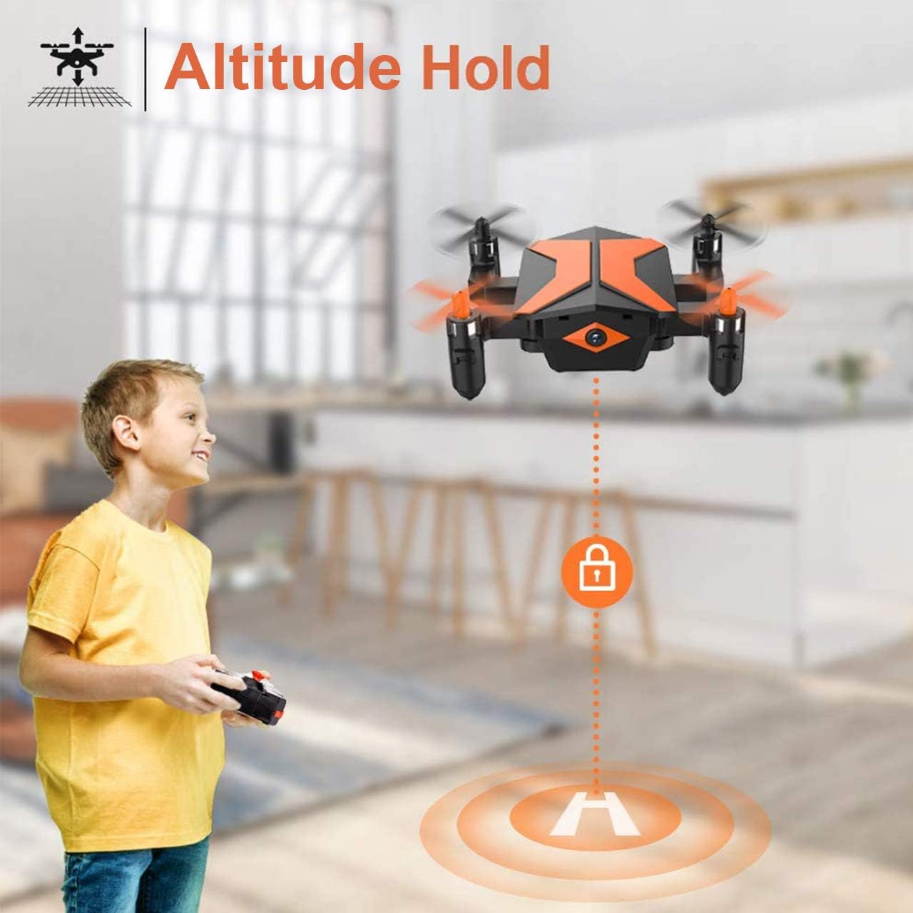 ATTOP Drone for Kids Drones with Camera for Kids and Beginners, AR Game Mode RC Mini Drone w App Gravity Voice Control Trajectory Flight Altitude Hold 360°Flip Kids Drone Foldable and Portable: Toys & Games