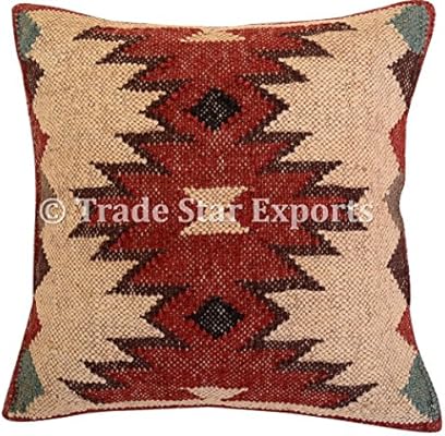 Fair Trade Kilim Pillow Cover 18 X 18 Inches Kelim Rug Pillows