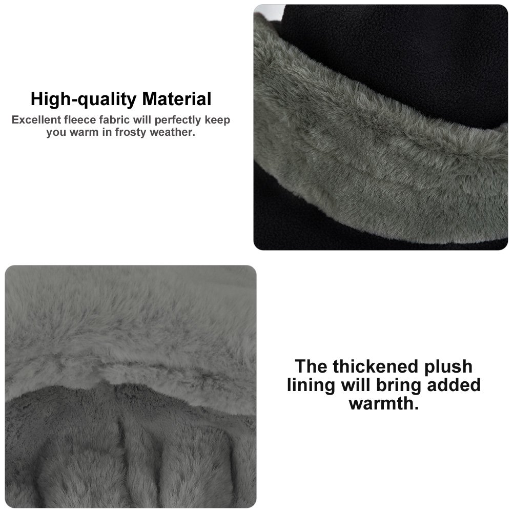 VBIGER Winter Warm Balaclavas Hat Neck Warmer Scarf Warmer Face Cover Balaclavas Skiing Cap for Men and Women (A-Black)