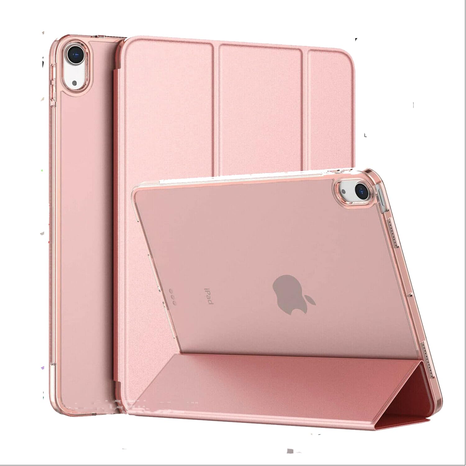 FSPRO iPad 10th Generation Case, Translucent Hard PC Back Shell, Auto Wake/Sleep, Rose Gold
