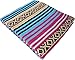 El Paso Designs Peyote Hippie Blanket Classic Mexican Style Falsa Stripe Pattern in Vivid Peyote Colors. Throw, Bed, Tapestry, or Yoga Blanket. Hand Woven Acrylic, 57