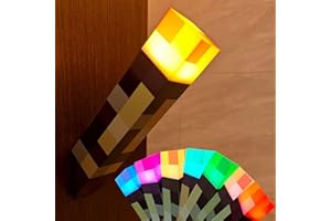 wioilyoy Torch Light with Wall Mounted, 7 Colors Night Light, USB Charging Lighting, Bedside Light Game Room Decor, Costume C