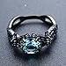 Rongxing Jewelry Fashion Wedding Rings Blue Cz Womens Black Copper Ring Size 5-10