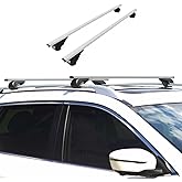 OMAC Roof Rack Cross Bars for Lexus RX350 2013-2015 Lockable 165Lbs Metal Silver 2Pcs fits Cargo Carriers Kayak Canoe Bike Snowboard