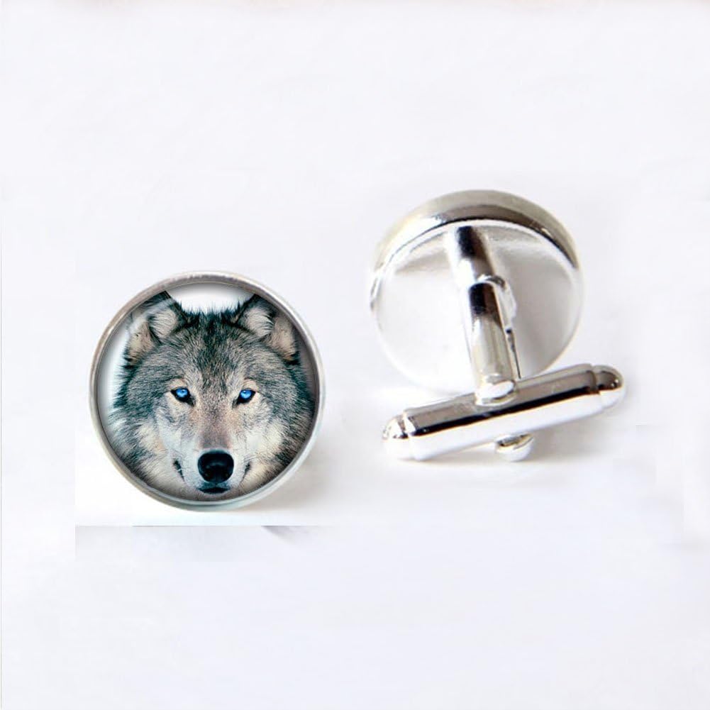 Custom Wolf Cufflinks, Personalized Cuff Links,wolf Charm Gift Cufflinks