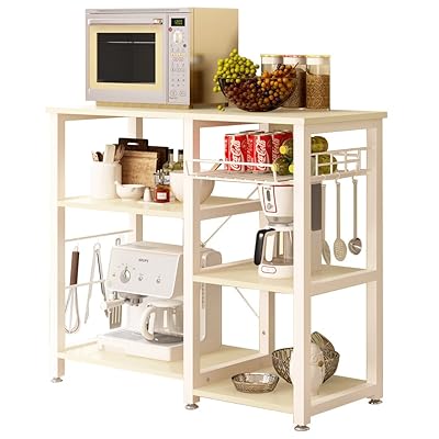 SogesHome 3-Tier Microwave Stand Cart with Storage & Drawer