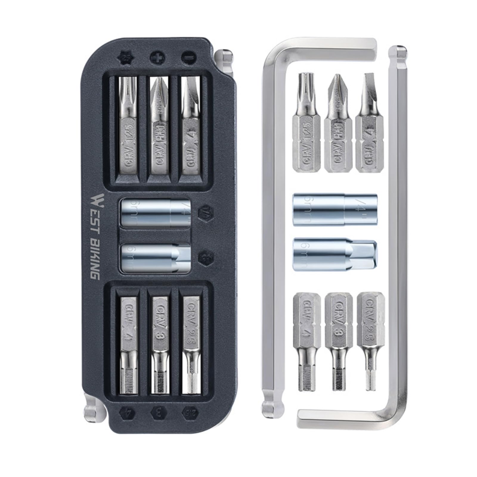 Photo 1 of 10 in 1 Bicycle Multi-Tool with 2.5 to 8mm Hex Wrenches and T-25 Torx/Slotted/Cross-Head Screwdriver, Gifts for Men