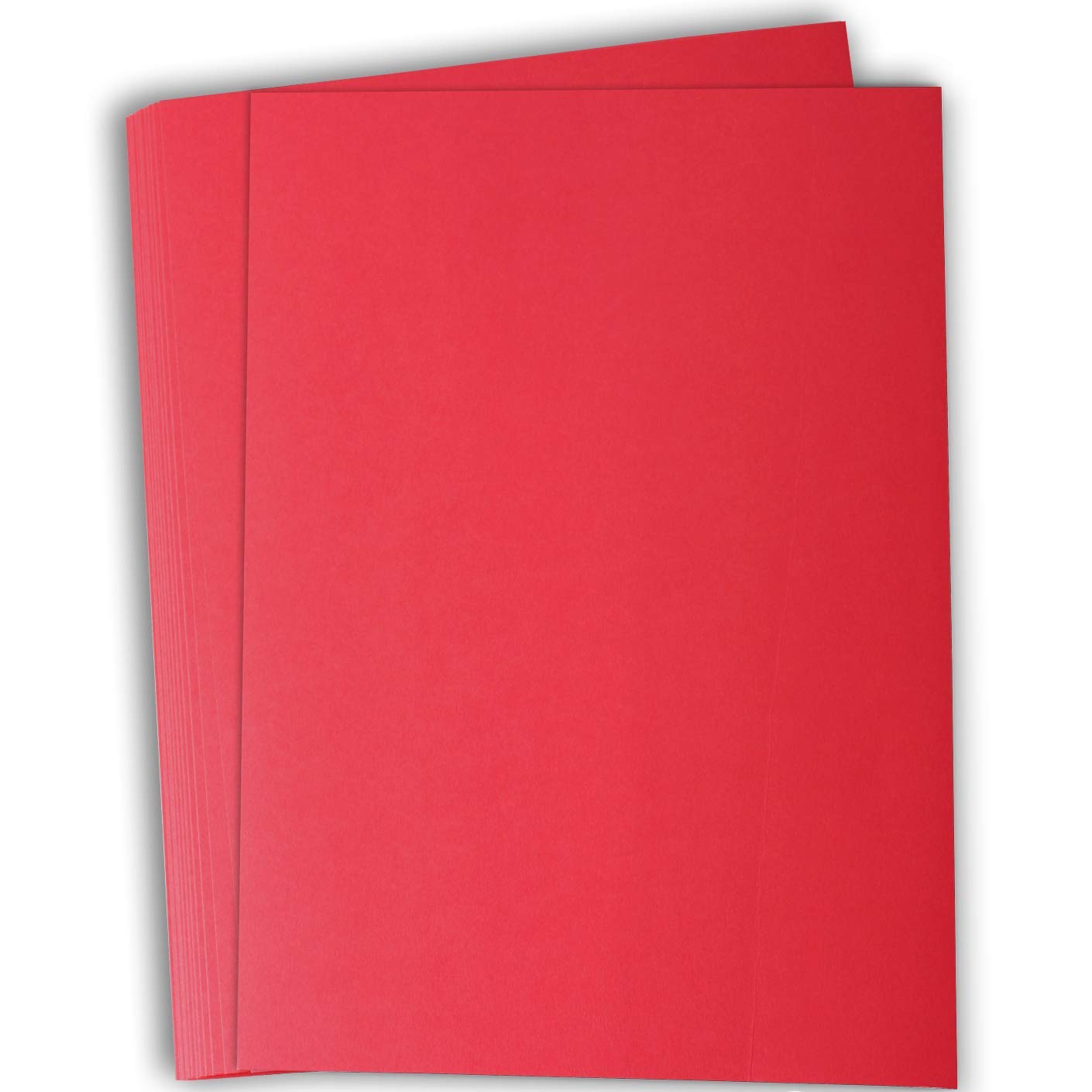 Hamilco Colored Cardstock Scrapbook Paper 8.5" x 11" Punch Red Color Card Stock Paper 50 Pack