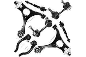 SCITOO 8pcs Front Suspension Kit - 2 Lower Control Arm And Ball Joint 2 Sway Bar Links Front 2 Outer 2 Inner Tie Rod End Links Fit For Honda Civic 2006 2007 2008 2009 2010 2011 Coupe Sedan 1.8L