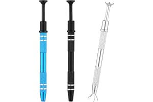 3pcs Jewelry Ball Grabber Tool, 4-Claw Ic Chip Pickup Tool Stainless Steel Piercing Ball Screw Tool Jewelry Grabber Mini Pick