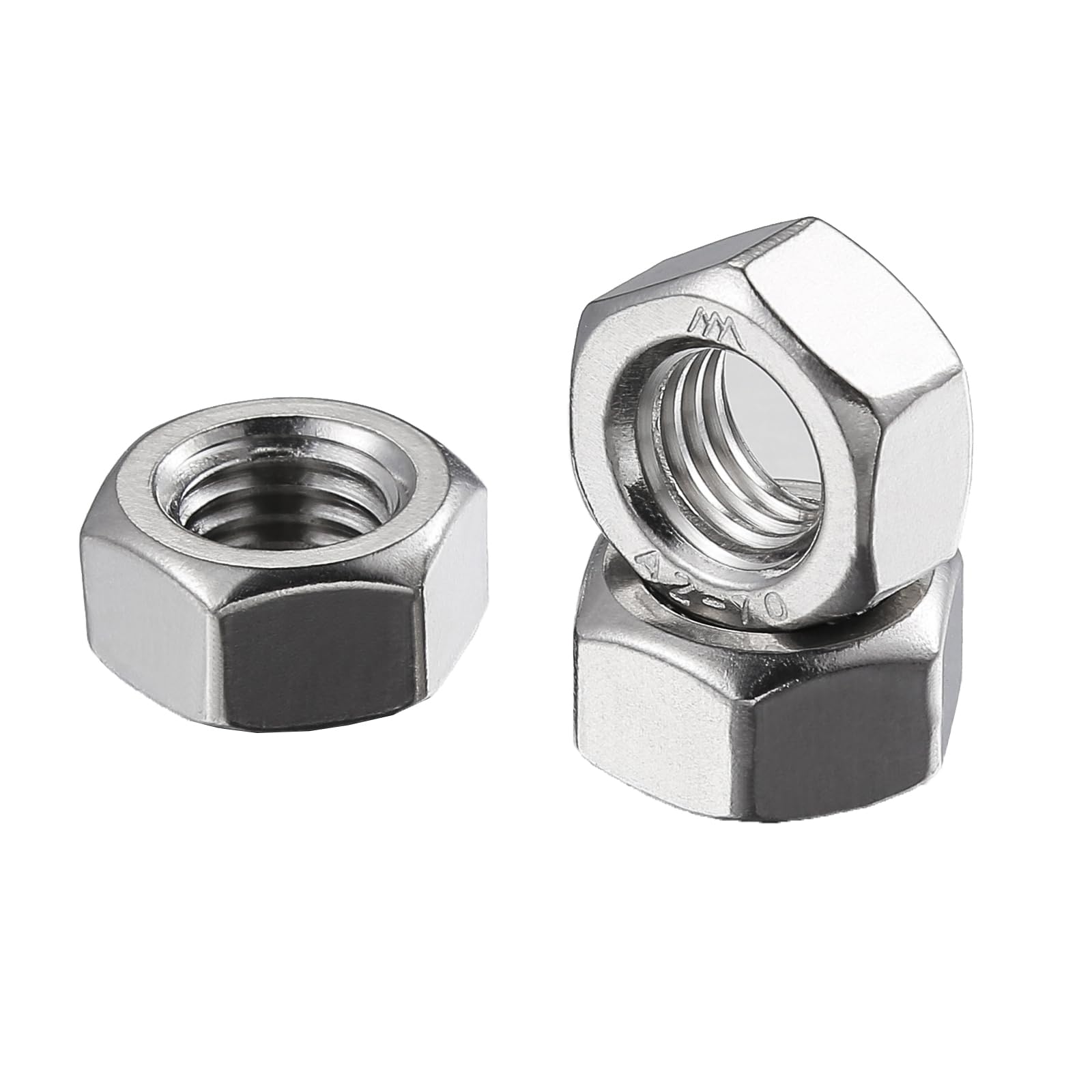 Photo 1 of Wensilon 1/4-20 304 Stainless Steel Hex-Nuts (50pcs)