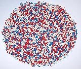 Scott's Cakes 1 Pound Red, White, & Blue Sprinkle / Jimmie Mix