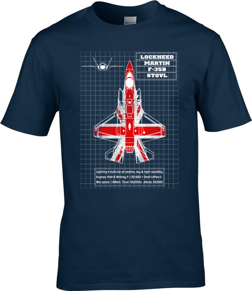 F-35B Union Jack Blueprint T-Shirt