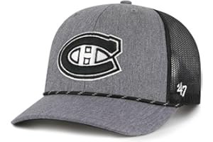 47 NHL Montreal Carbon Rope Trucker Adjustable Snapback Hat - Grey
