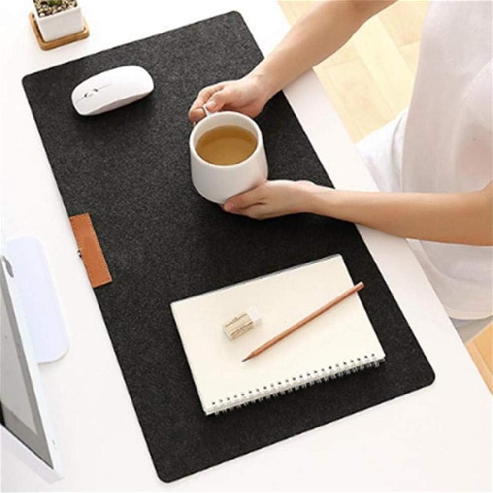 MEKOO 700X330mm Large Office Computer Desk Pads Mat Modern Table Keyboard Mouse Pad Wool Felt Laptop Cushion Desk Mat Gamer Mousepad Mat (Gray)