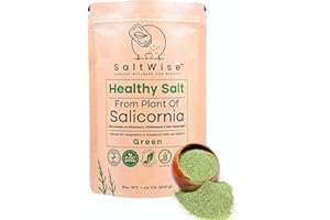 SaltWise Green Salt – 50% Less Sodium, Plant-Based Salt Substitute, 100% Dehydrated Salicornia, Natural Umami, No additives (