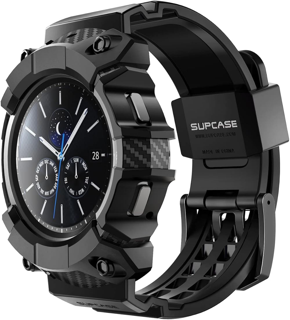 SUPCASE Unicorn Beetle Pro Rugged Case for 46mm Galaxy Watch 4 Black Strap