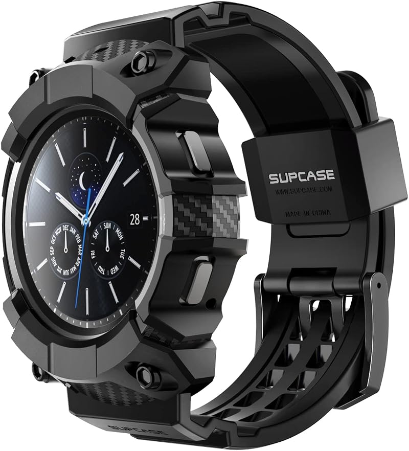 SUPCASE Unicorn Beetle Pro Rugged Case for 46mm Galaxy Watch 4 Black Strap