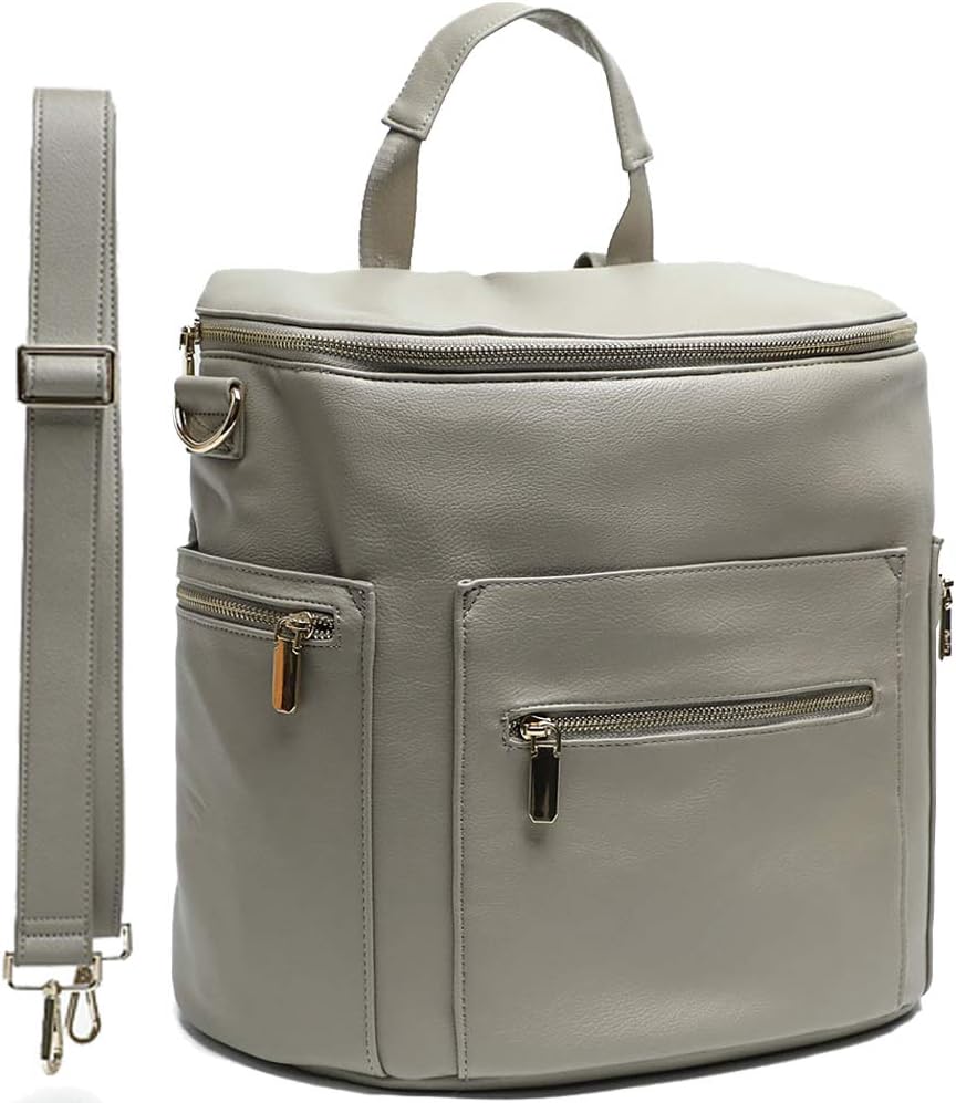 leather backpack baby changing bag