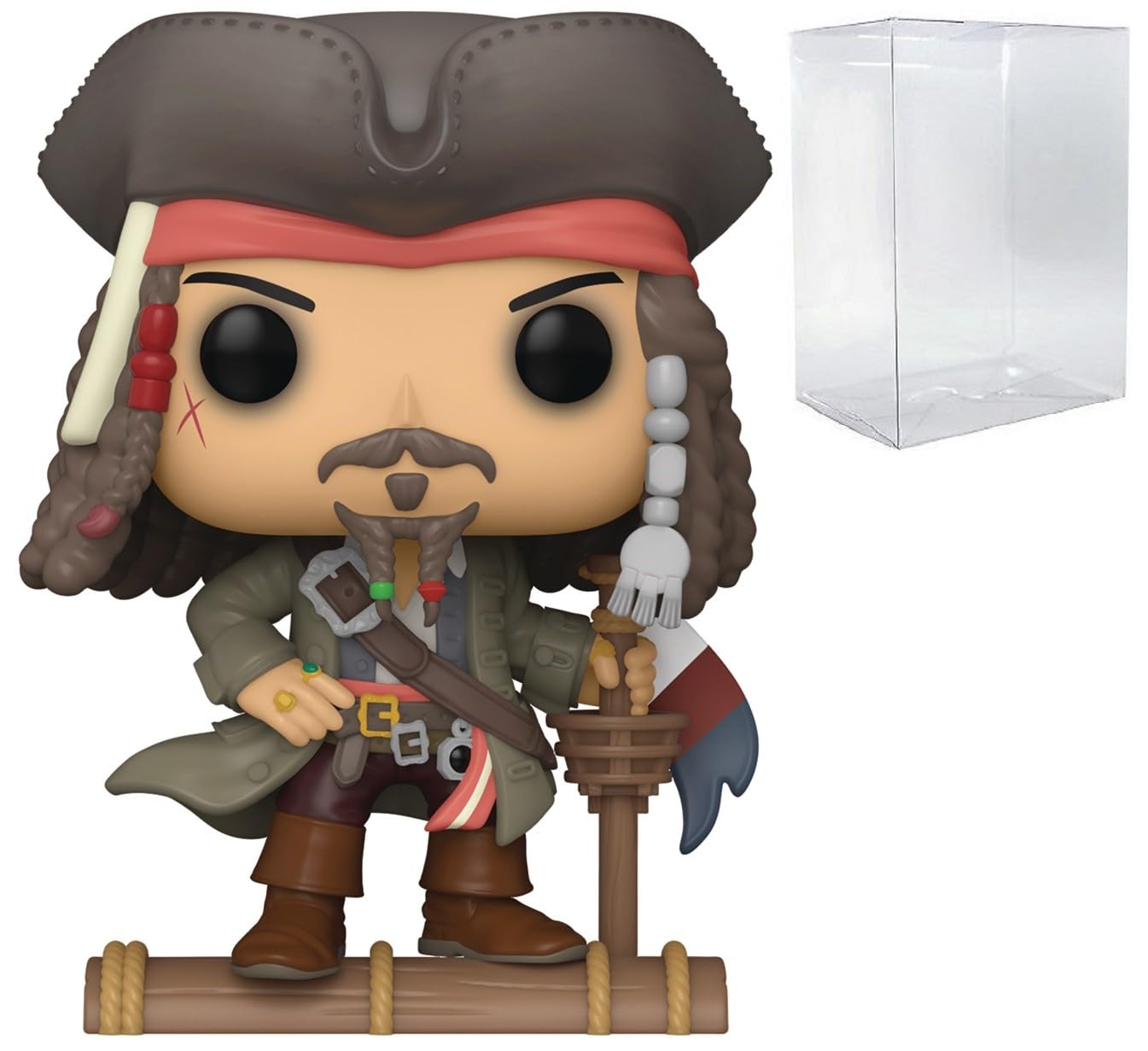 Photo 1 of POP Funko Disney: Pirates of The Caribbean - Jack Sparrow Specialty Series Exclusive Vinyl Figure (Bundled with Compatible Box Protector Case), Multicolor, 3.75 Inches