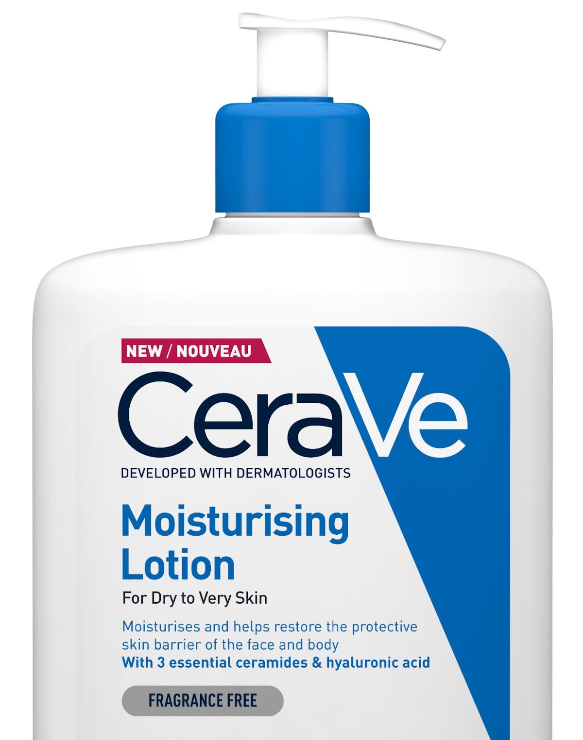 CeraVe Moisturising Lotion, Daily Face & Body Moisturiser, With 3 essential ceramides & hyaluronic acid, For dry to very dry skin, 33 FL OZ/976ml