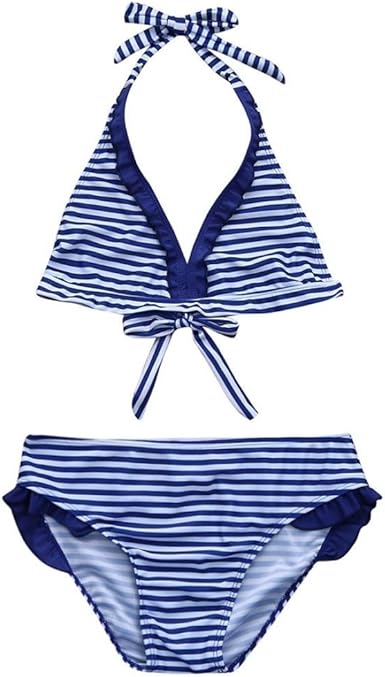 old fashioned striped swimsuit