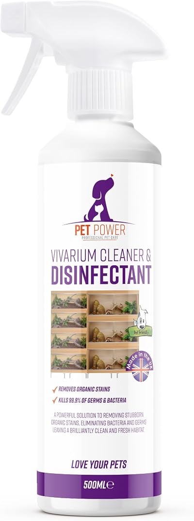 Pet Power Vivarium Cleaner & Disinfectant 500ml Safe Natural Formula