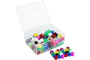 GYOTUU Silicone Color Code Rings, Easy Clean 100pcs Dental Color Code Rings Strong Toughness (Color-1)