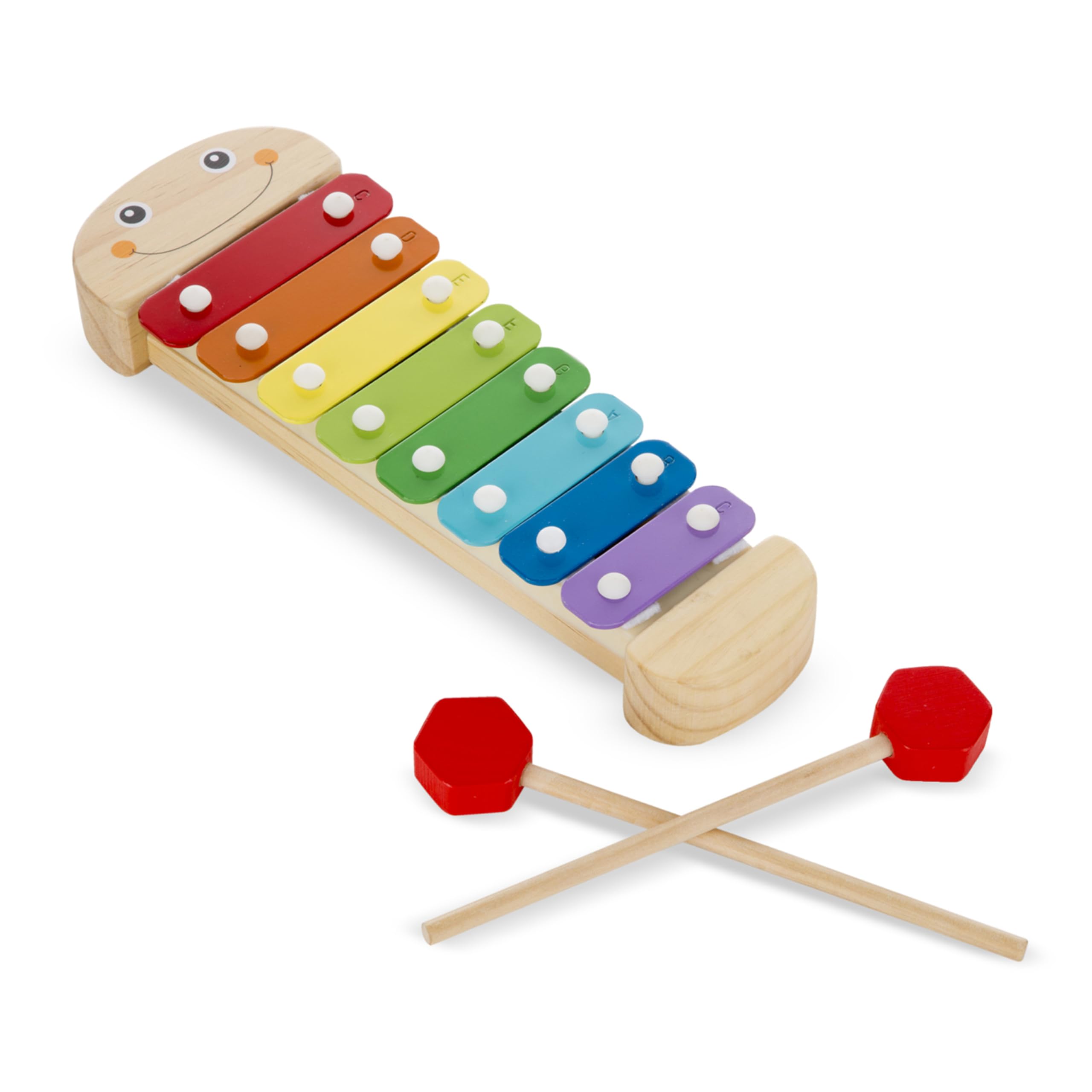 Melissa & Doug Caterpillar Xylophone Musical Toy with Wooden Mallets 15.25