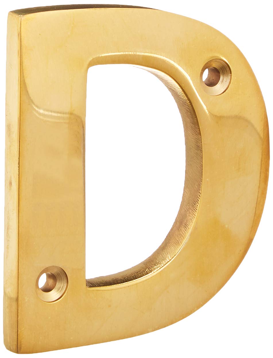 From the Anvil 83801D Letter D-Polished Brass