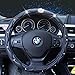 Sino Banyan Steering Wheel Cover,PU Leather with Crystal Crown Diamond,15