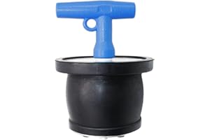 BOPOREAE Mechanical Test, Seal, Cleanout Pipe Plug, 3-9/16 to 4-5/16 in Expandable Rubber Plug Cap Cover for Pressure, Leakage DWV Testing, Boat Handle Drain Plug with Galvanized Screw and Nut