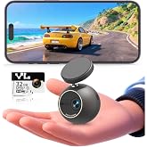 KAWA Dash Cam 2K, Mini Spherical with Voice Control &amp; WiFi Car Camera | 360&deg;Rotatable, 32G TF Card Included, G-Sensor &amp; Loop Recording, NightEagle Engine, 24H Parking Monitor