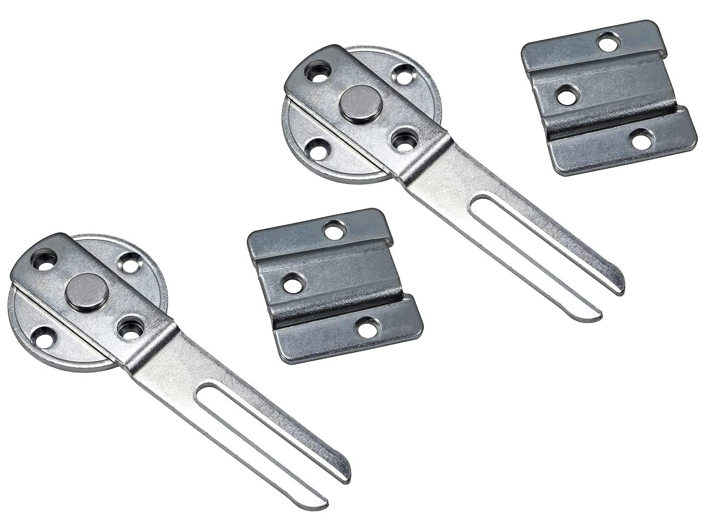 Gedotec Tavo Furniture Connectors Metal | Pack of 2 - Table Top Connectors Separable for Screwing On | Worktop Connector Galvanised Steel | Table Connector for Dining Tables - Desk & Office and etc.