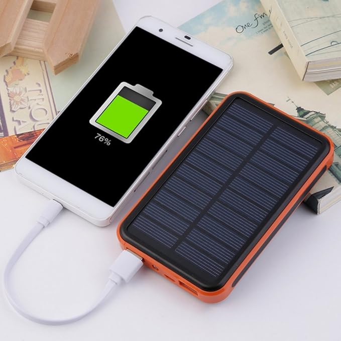 Leoboone 100000MAH Large Capacity Waterproof External Solar Power Bank Portable Travel Camping Battery Charger for Phones