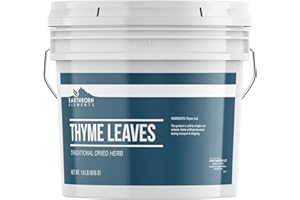 Earthborn Elements Thyme Leaves, Traditional Dried Herb, Bulk Size Gallon Bucket (28.8 Ounce)