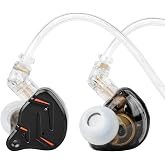2026 Latest KZ ZST PRO X in Ear Monitor Headphone, 1BA 1DD Hybrid Driver Wired Gaming Earbuds Deep Bass Sound Ear buds HiFi IEM for Gaming Music Video Singer Musician Drummer (without mic, Black Gold)