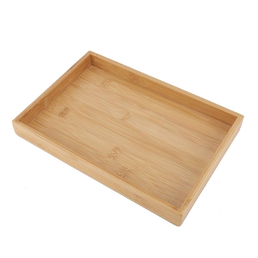 Josopa Serving Tray, Bamboo Tray Japanese Style Rectangular Tray Set for Food,Breakfast,Dinner,Coffee Table, Parties,Restaurants