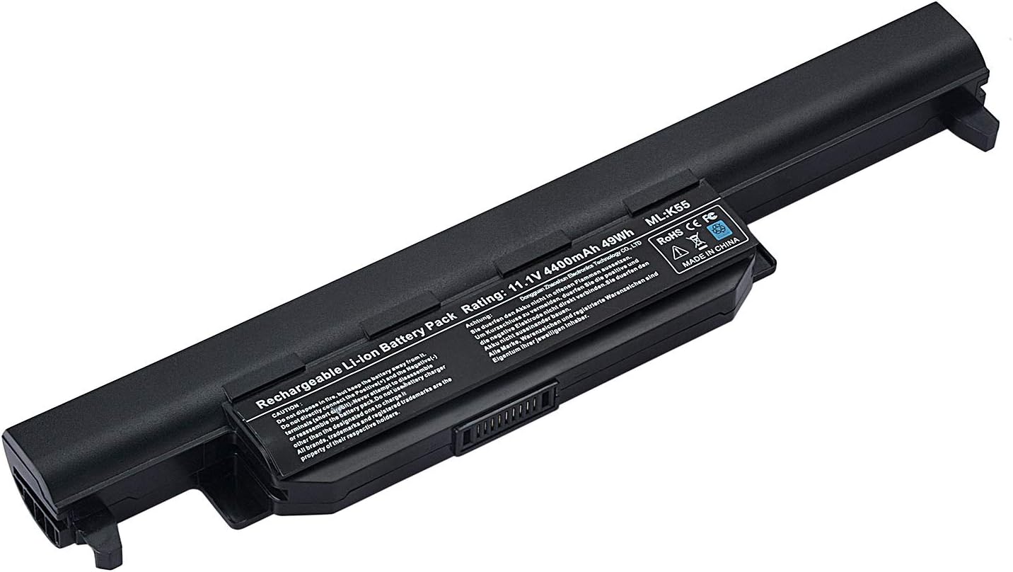 A32-K55 Laptop Battery Compatible with Asus U57A K55A K55N R500V A33-K55 A41-K55 A42-K55 X55 X55C X55U X75 [6-Cell, 11.1V]