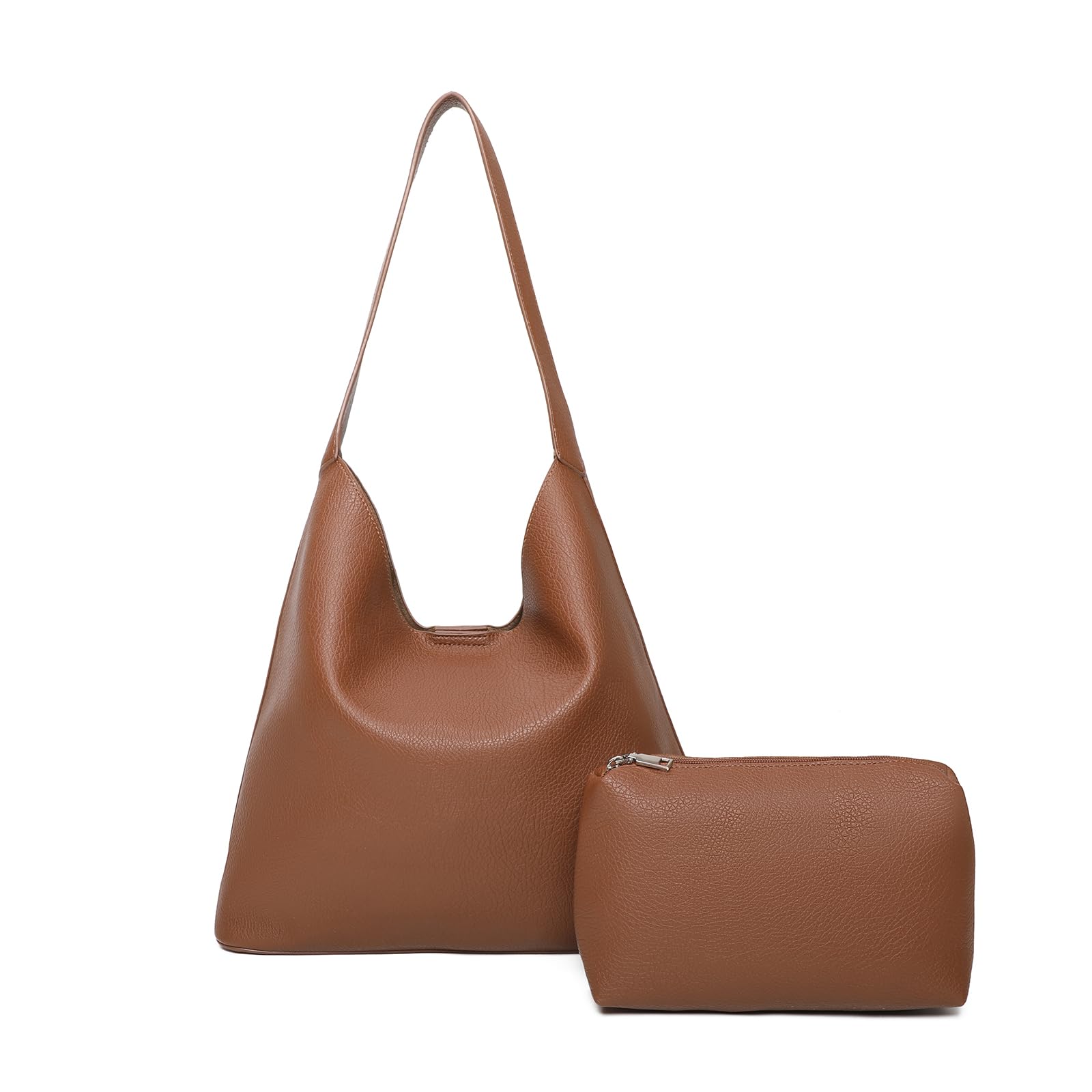 Photo 1 of Barsine Slouchy Hobo Bag for Women - Spacious Faux Leather Tote Shoulder Purse for Daily Commute or Casual Outings with Kids