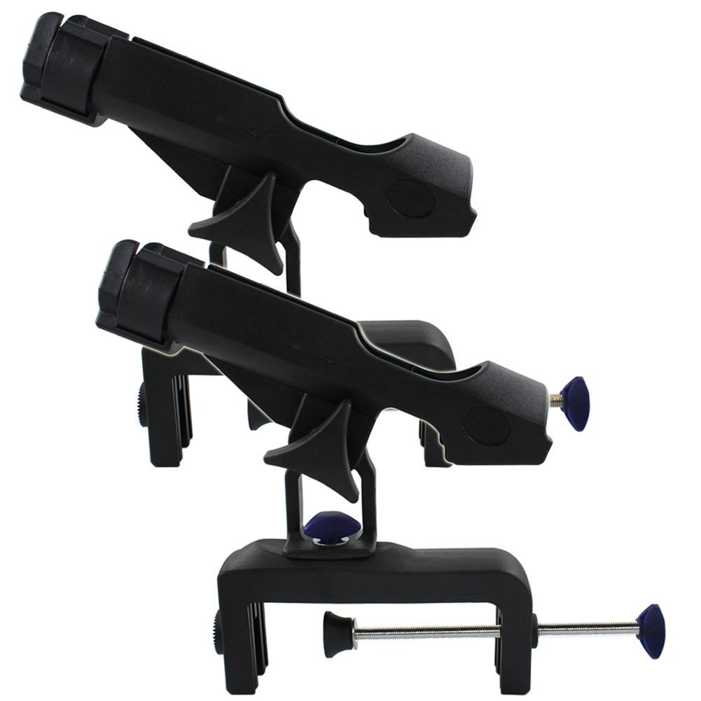 Fishing Rod Holder for Boat Kayak with Large Clamp Opening 360 Degree Adjustable Fishing Rod Racks Folding Rod Pole Holder(RH30-2PCS)