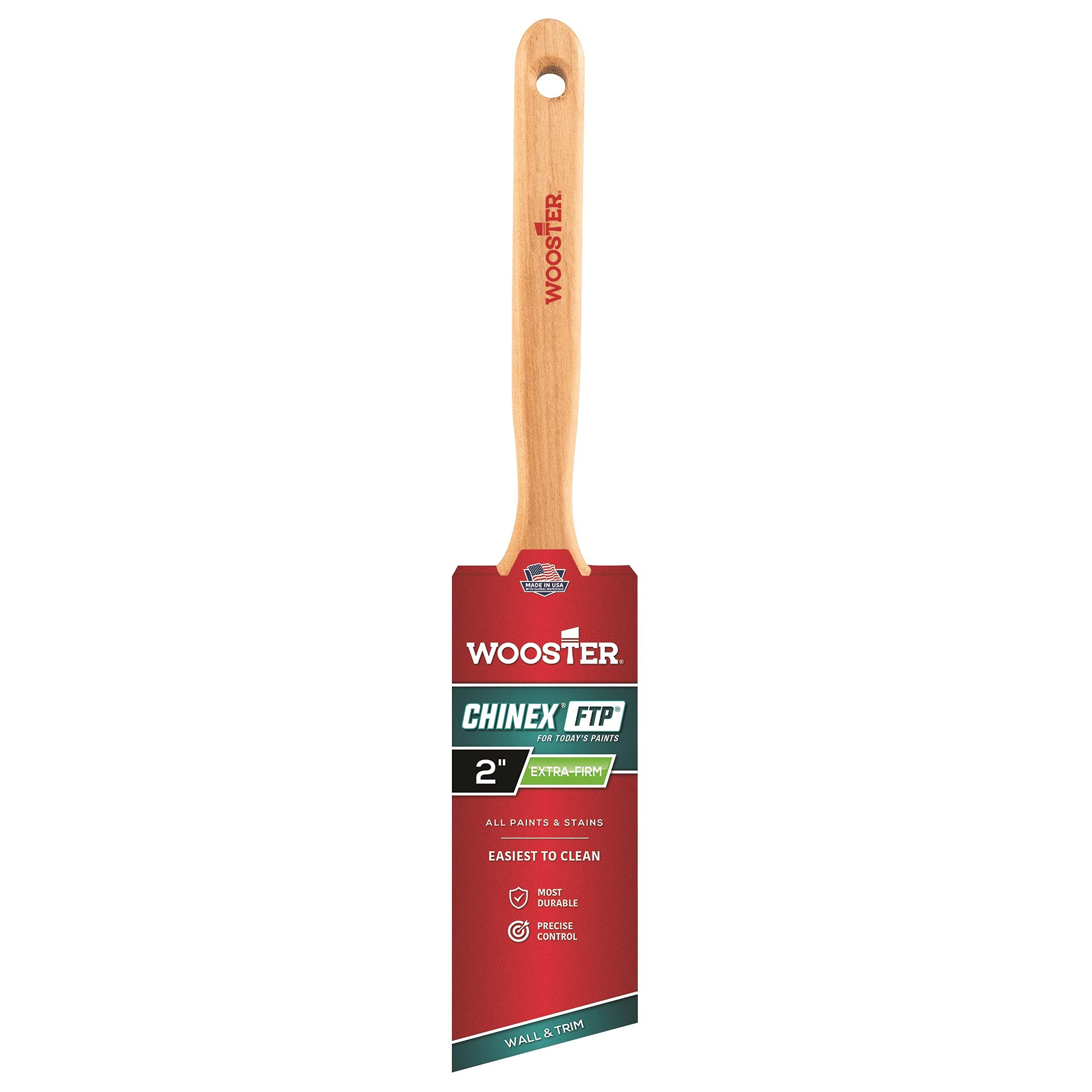 Wooster Brush 4410-2 Chinex FTP Angle Sash Paintbrush, None, 2 inch