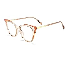 FEISEDY Oversized Cat Eye Glasses Frame with Clear Lenses