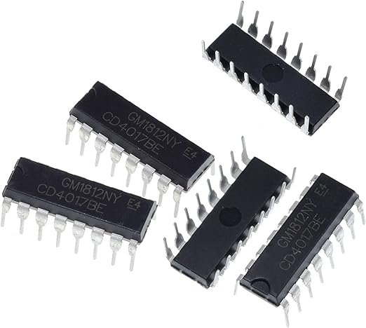 5PCS CD4017 CD4017B CD4017BE 4017 DECADE COUNTER DIVIDER IC: Buy Online ...
