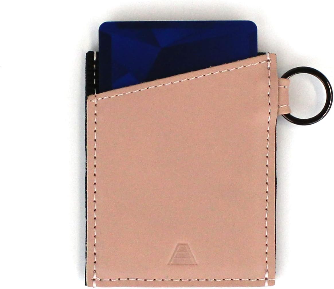 Andar Minimalist Slim Wallet Made of Premium Leather and Elastic with Keychain - The Leo