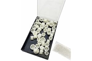 HRASY 1 Box False Teeth Crown Repair Kit Dental Posterior Tooth Veneers Fake Tooth Cap Crown with Thermal Beads for Fixing or DIY