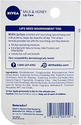 NIVEA Lip Care Milk & Honey Moisturizer Balm for Dry Chapped Lips view 2