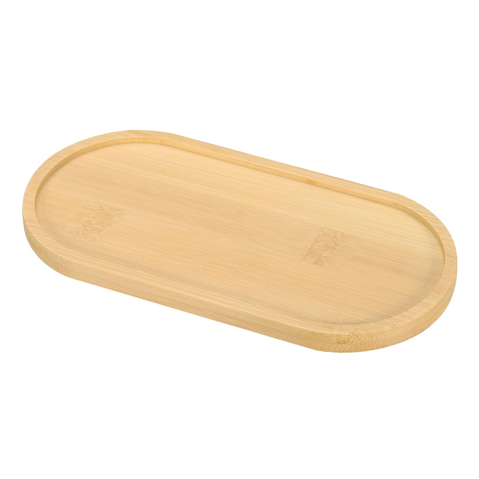 PATIKIL Bamboo Wood Saucer, 7x3.5 Inch Rectangular Wooden Plant Drainage Tray Bonsai Plants Saucer Succulent Pot for Home Balcony